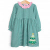 O' Christmas Tree Applique Dress, Green