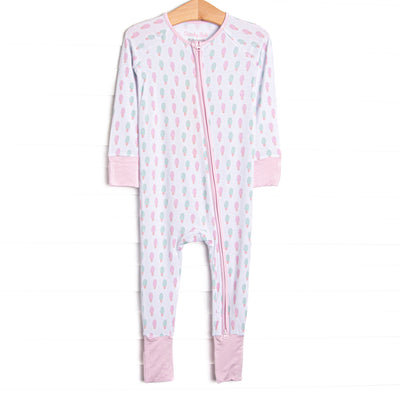 Pastel Pops Bamboo Zippy Pajama, Pink