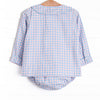 Bleu: Foster Long Sleeve Diaper Set, Red and Blue Plaid
