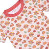 Turkeys and Treats Bamboo Pajama Short Set, Red