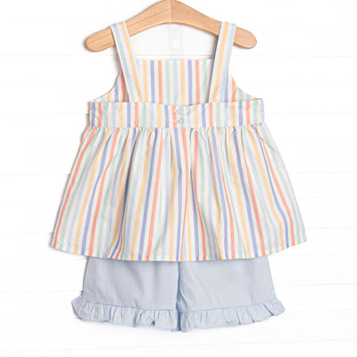 Coastal Living Ruffle Short Set, Blue