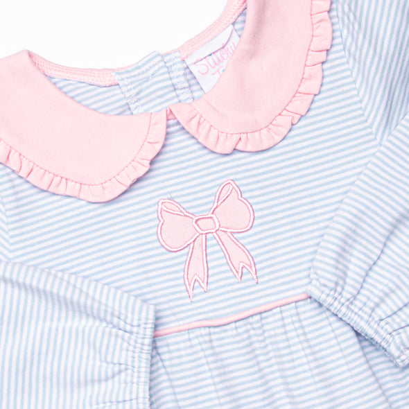 Finishing Touch Applique Romper, Blue