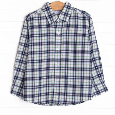 Bleu: Conrad Button-Up Shirt, Blue