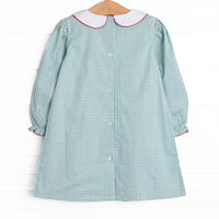 Sweet Sentiments Embroidered Collared Dress, Green