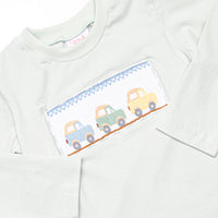 Blue Bronco Smocked Pant Set, Green
