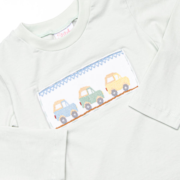 Blue Bronco Smocked Pant Set, Green