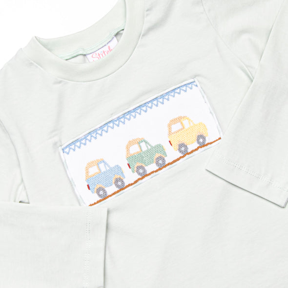 Blue Bronco Smocked Pant Set, Green