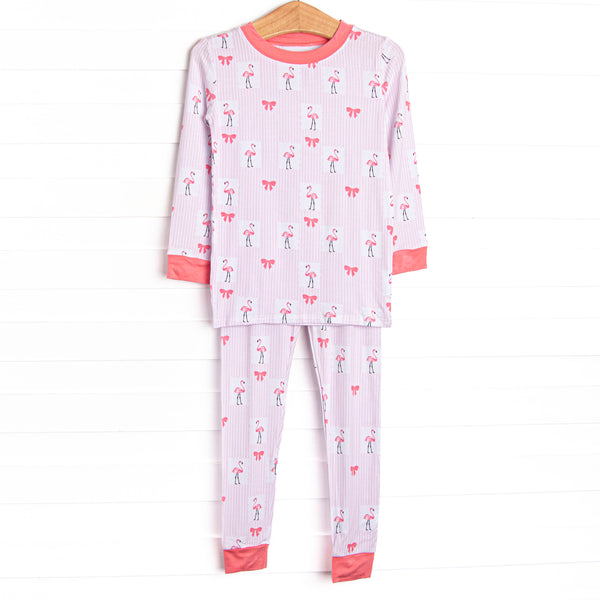 Flirty Flamingo Bamboo Pajama Set, Pink