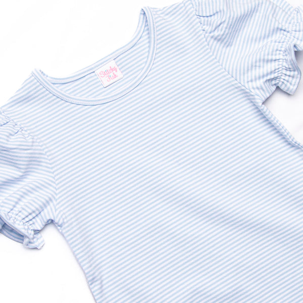 Seafarer Sails Ruffle Short Set, Blue