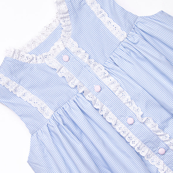 Bleu: Louise Applique Dress, Blue