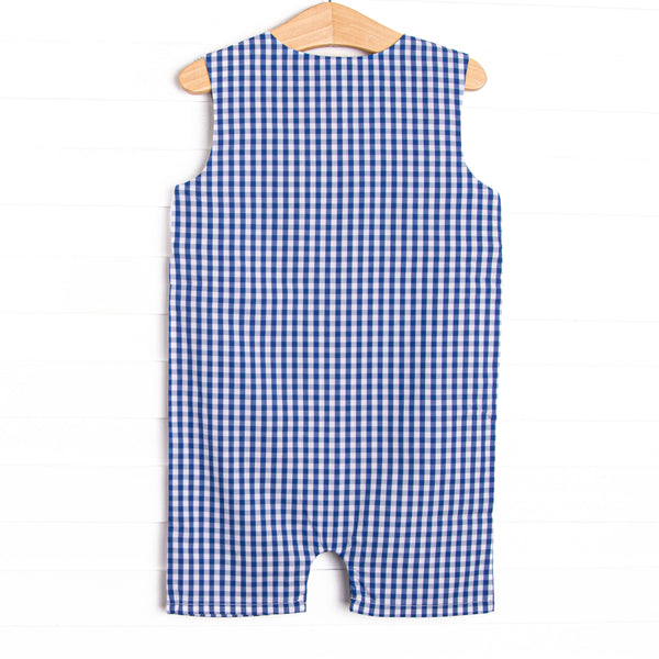 Life is a Highway Smocked Jon Jon, Blue