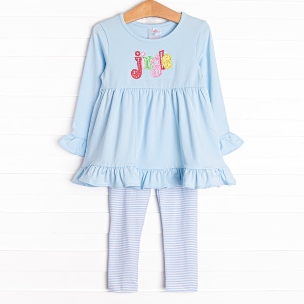 Jingle All the Way Applique Legging Set, Blue