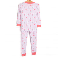 Flirty Flamingo Bamboo Pajama Set, Pink