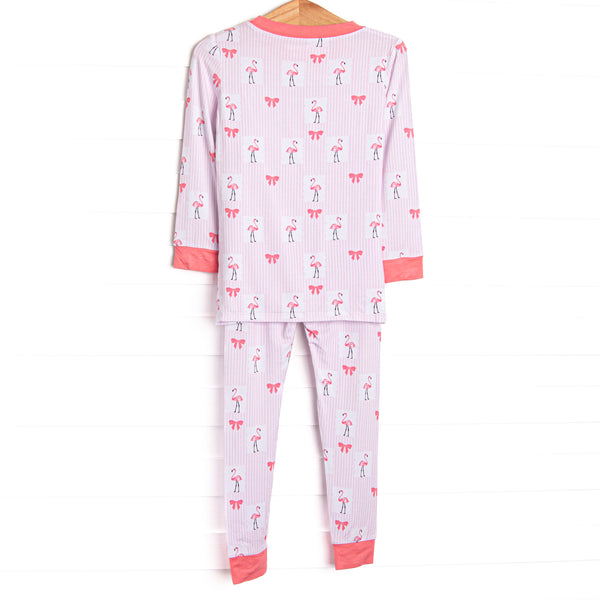 Flirty Flamingo Bamboo Pajama Set, Pink