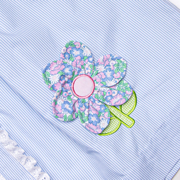 Bleu: Louise Applique Dress, Blue