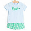 Gary The Gator Applique Short Set, Green