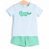 Gary The Gator Applique Short Set, Green