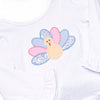 Turkey Blessings Applique Diaper Set, Blue