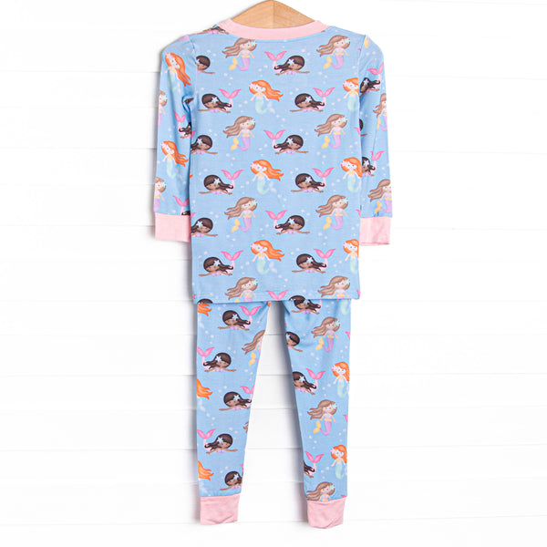 Siren Song Bamboo Pajama Set, Blue