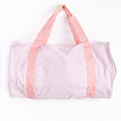 Overnight Duffle, Pink Seersucker