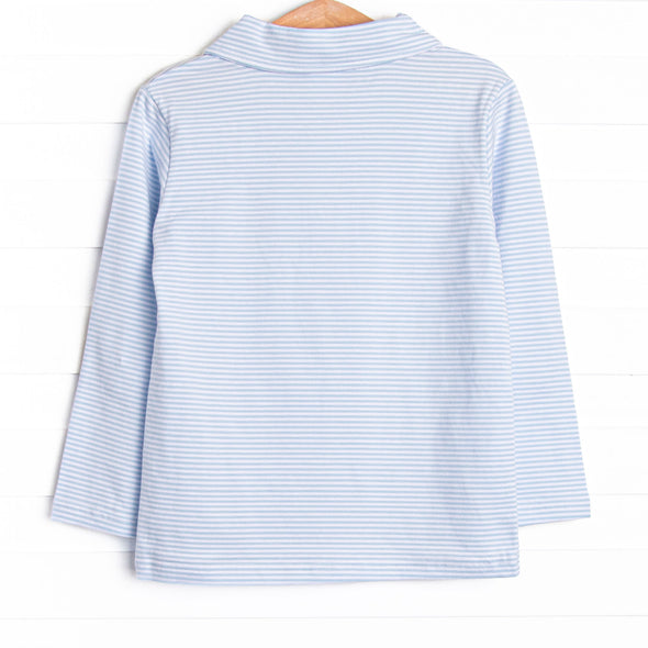 Jolly St. Nick Applique Polo,  Blue
