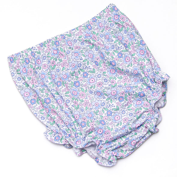 Turkey Blessings Applique Diaper Set, Blue