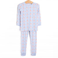 Blue Sea Stinger Bamboo Pajama Set, Blue