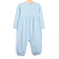 Roaring Days Applique Romper, Blue