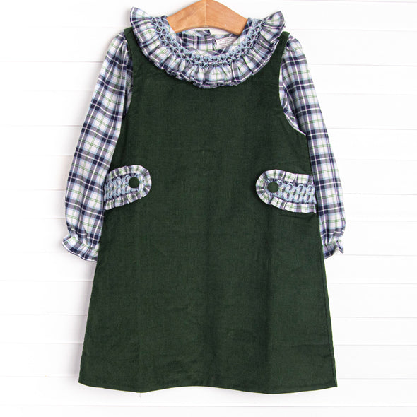Bleu: Cordelia Smocked Dress Set, Blue