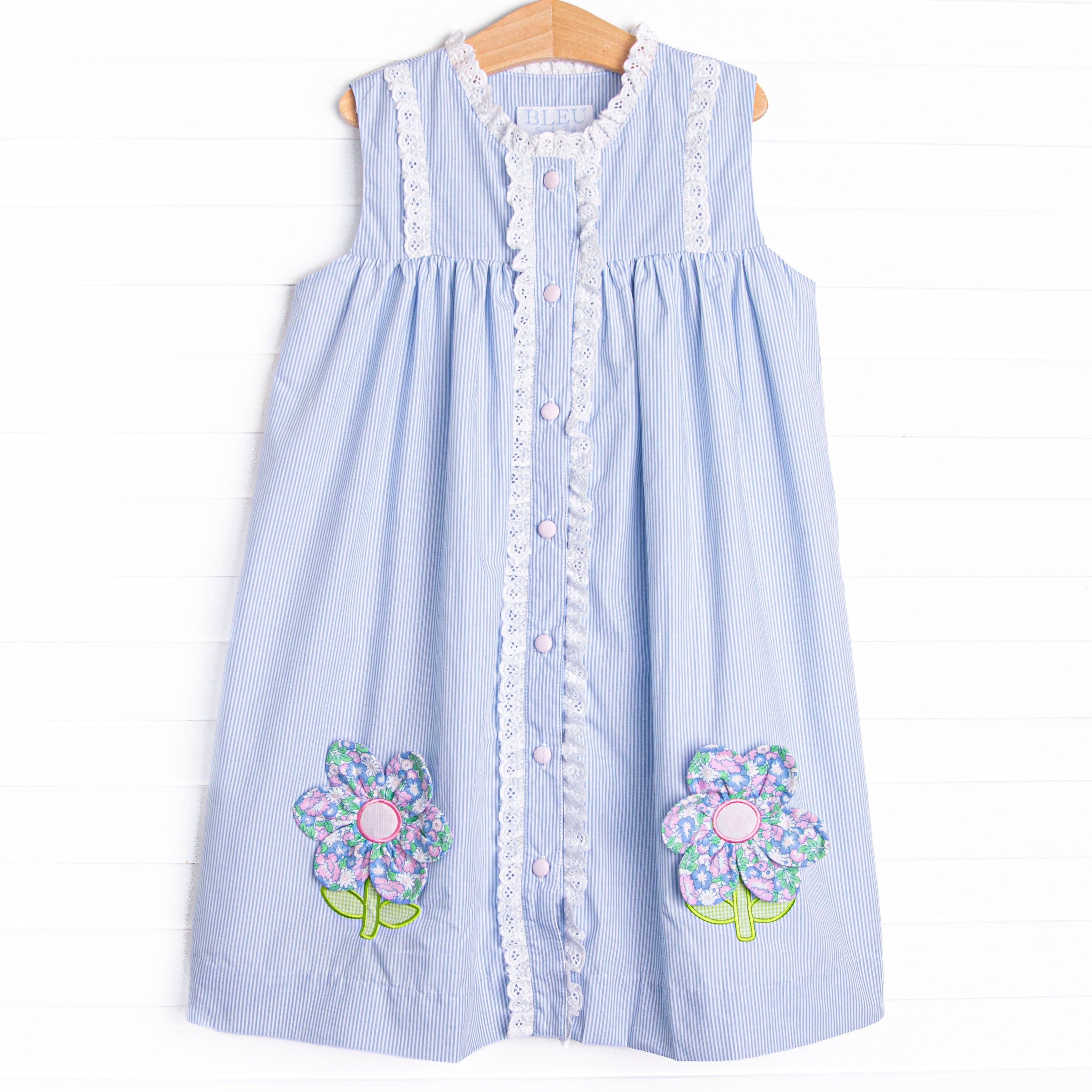 Bleu: Louise Applique Dress, Blue – Stitchy Fish