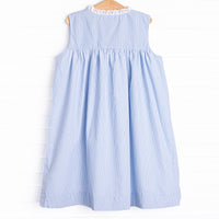Bleu: Louise Applique Dress, Blue