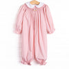 Rocking Horse Rider Smocked Romper, Pink Gingham