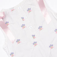 Blue Bundles Embroidered Bubble, White