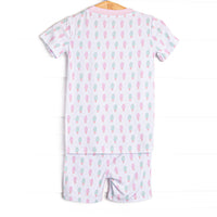 Pastel Pops Bamboo Pajama Short Set, Pink