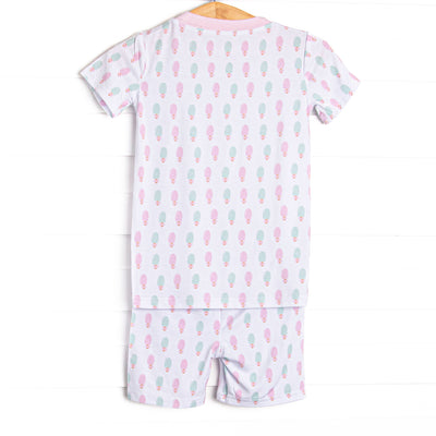 Pastel Pops Bamboo Pajama Short Set, Pink