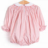 Rocking Horse Rider Smocked Bubble, Pink Gingham