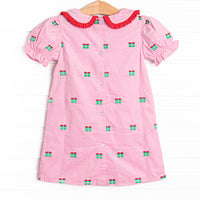 All Wrapped Up Embroidered Dress, Pink