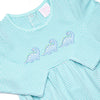 Jurassic Journey Applique Romper, Green Stripe