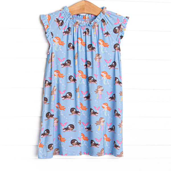 Siren Song Bamboo Night Gown, Blue