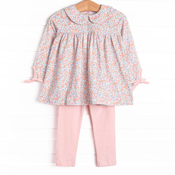 Peachy Petals Legging Set, Pink