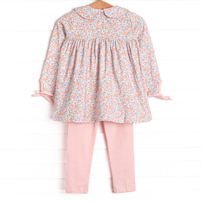 Peachy Petals Legging Set, Pink