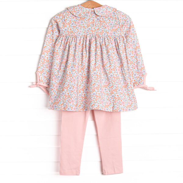 Peachy Petals Legging Set, Pink