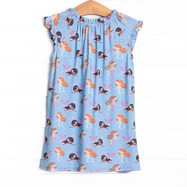 Siren Song Bamboo Night Gown, Blue