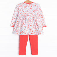 Beginning to Flourish Legging Set, Red