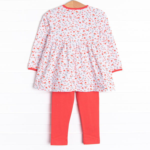 Beginning to Flourish Legging Set, Red