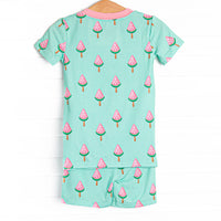 Sorbet Slice Bamboo Pajama Short Set, Green