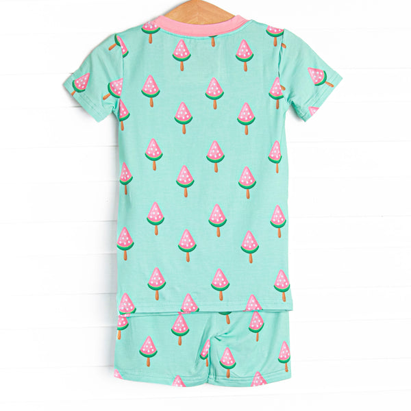 Sorbet Slice Bamboo Pajama Short Set, Green