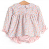 Peachy Petals Diaper Set, Pink