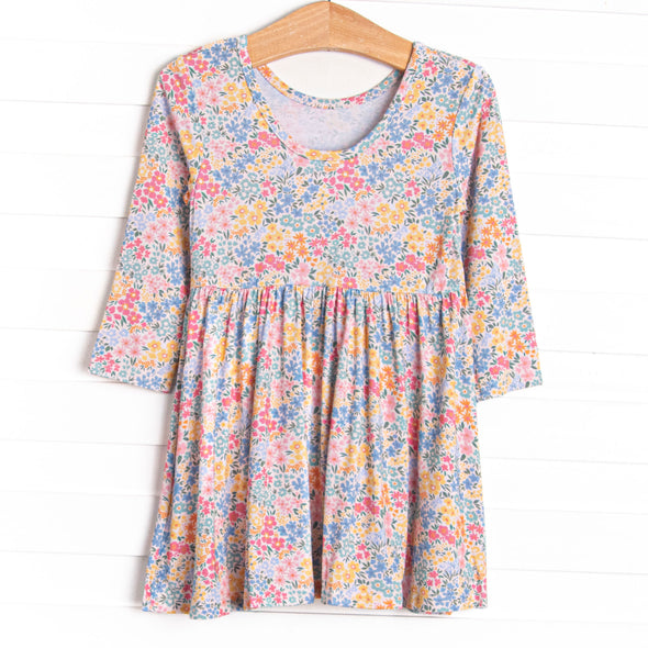 Island Blooms Bamboo Play Dress, Green
