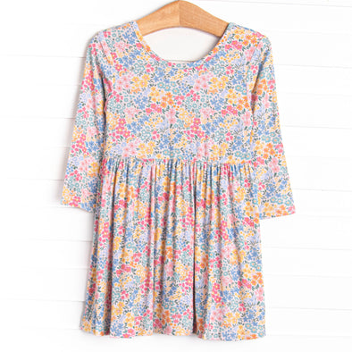 Island Blooms Bamboo Play Dress, Green